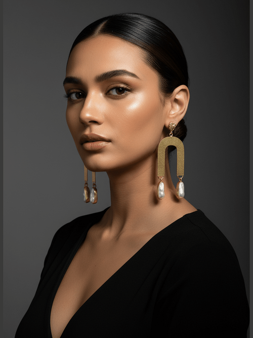 Ceria real peal earrings