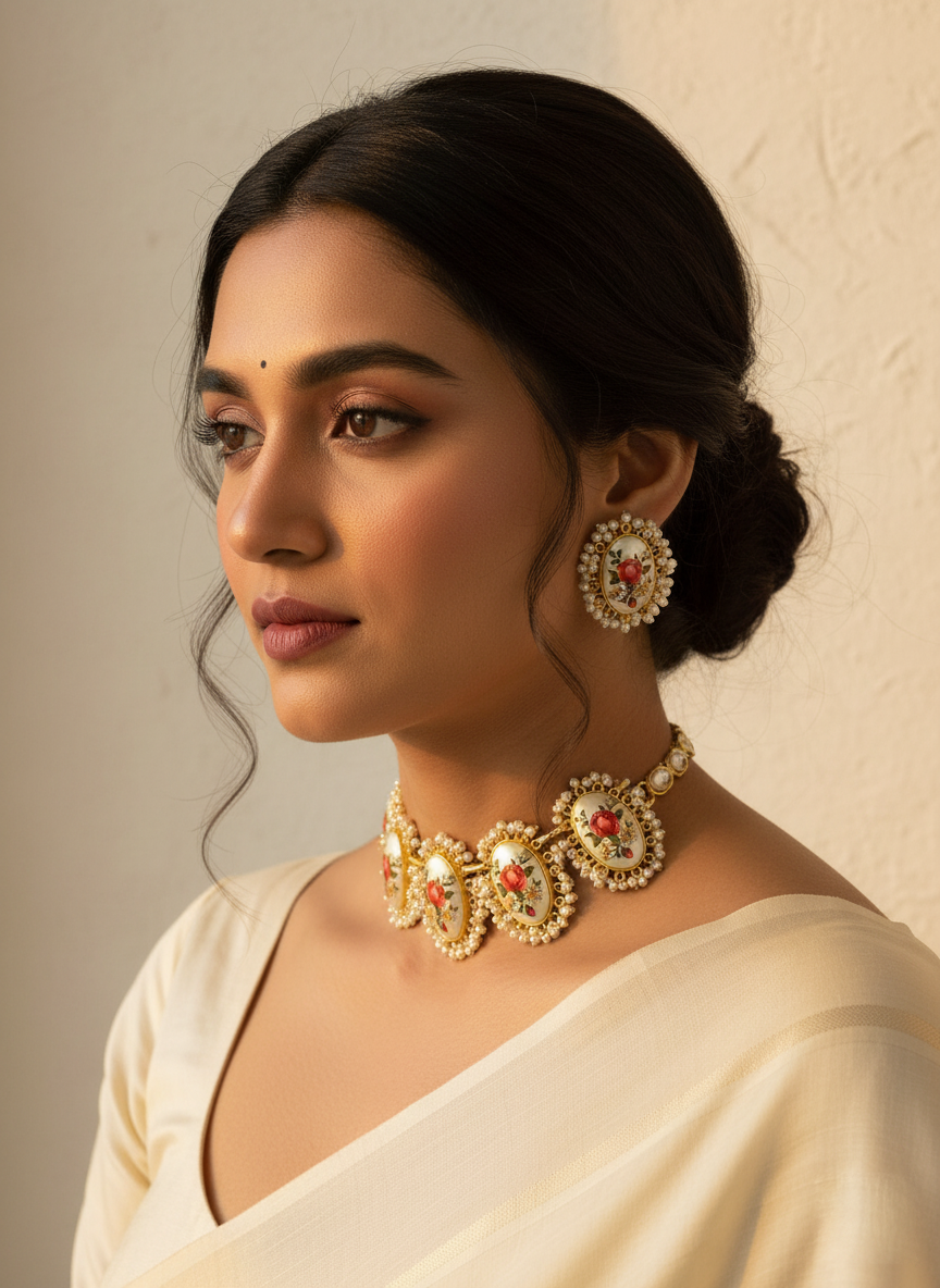 Adah real pearl set