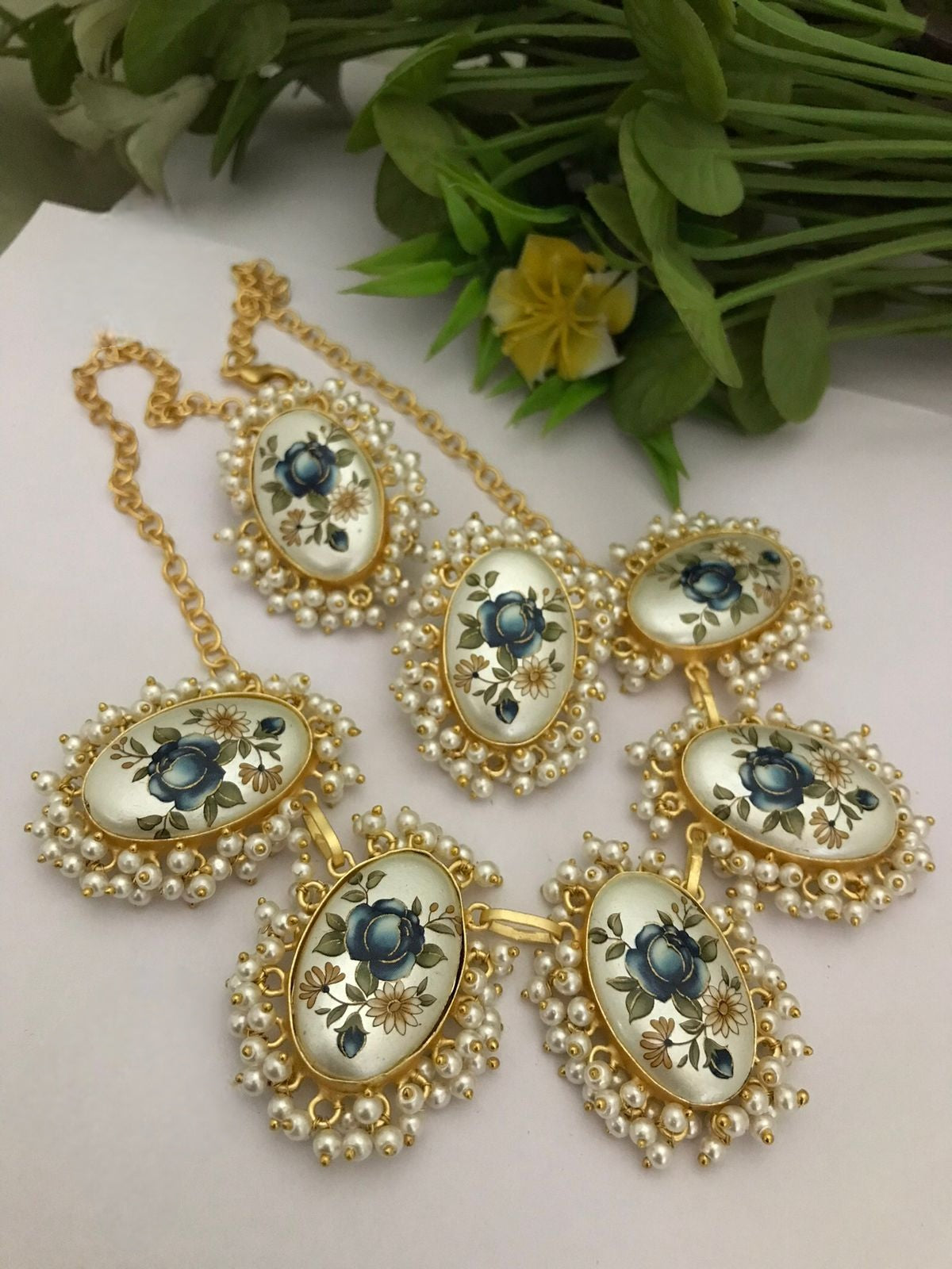 Dakshayani real pearl set