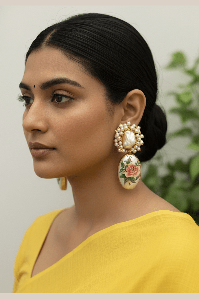 Sargun real pearl earrings