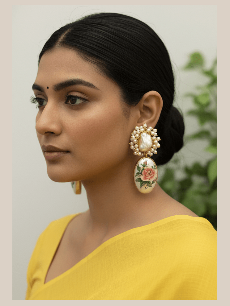 Sargun real pearl earrings