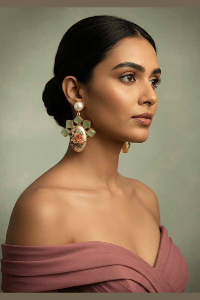 Vidya real pearl earrings