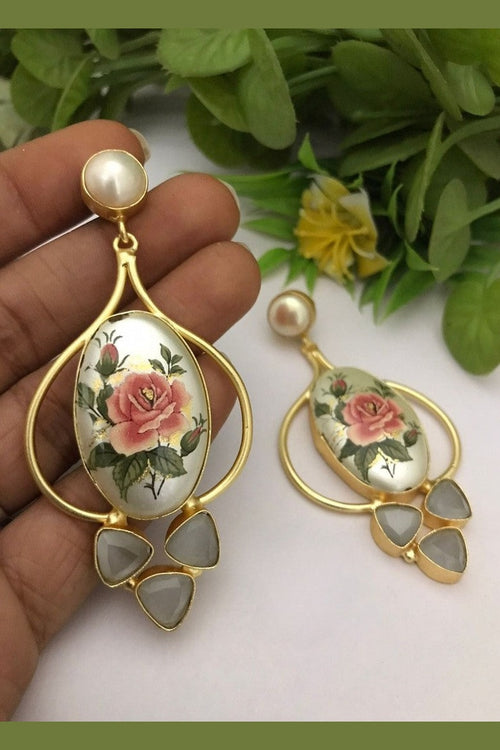 Ritika real pearl earrings