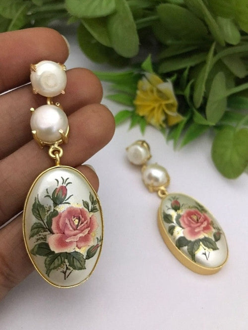 Savi real pearl earrings