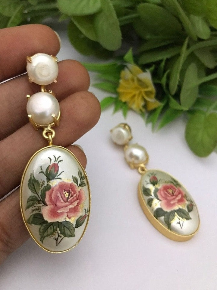 Savi real pearl earrings