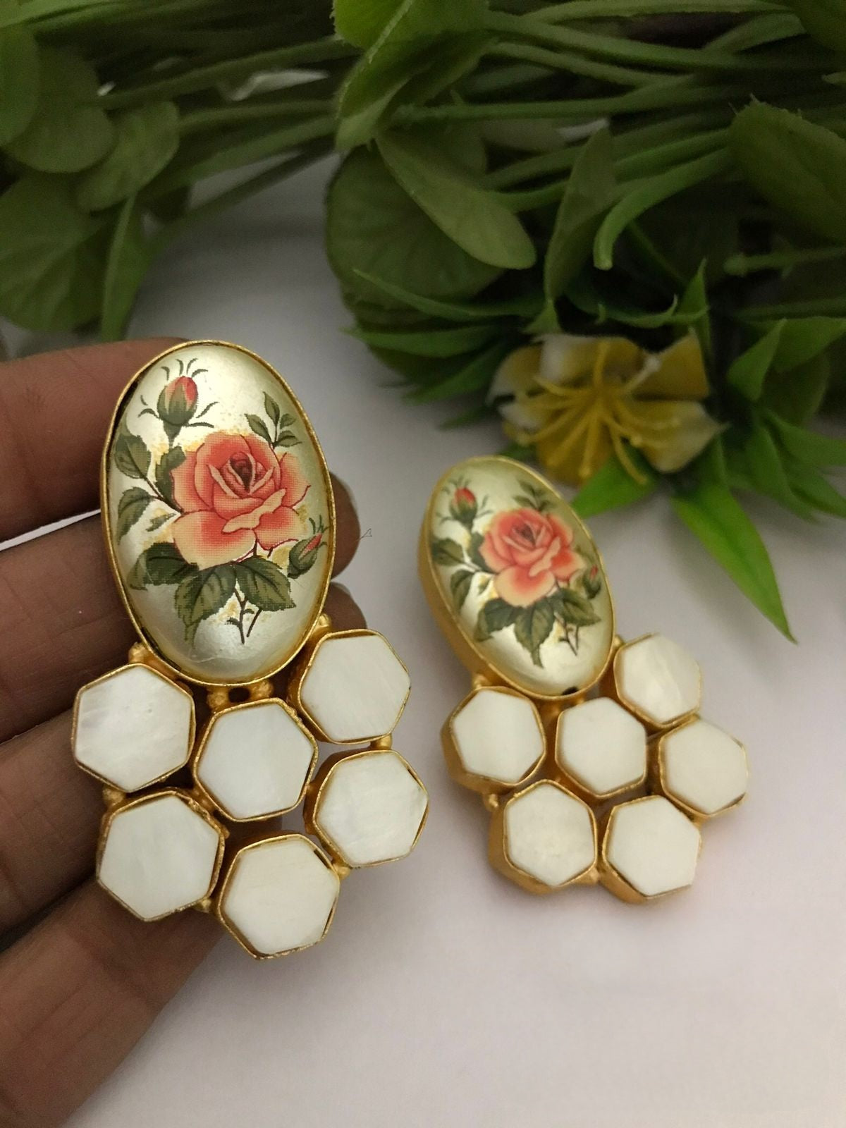 Dhruti real pearl earrings