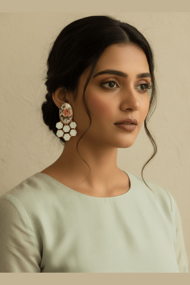 Dhruti real pearl earrings