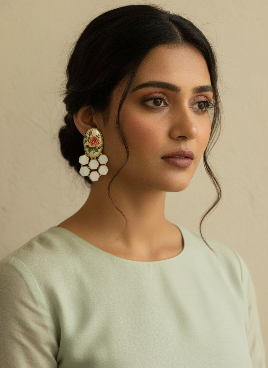 Dhruti real pearl earrings