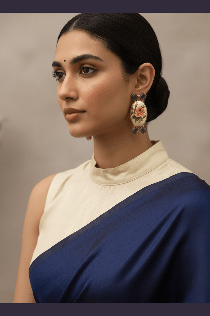 Shiya real pearl earrings