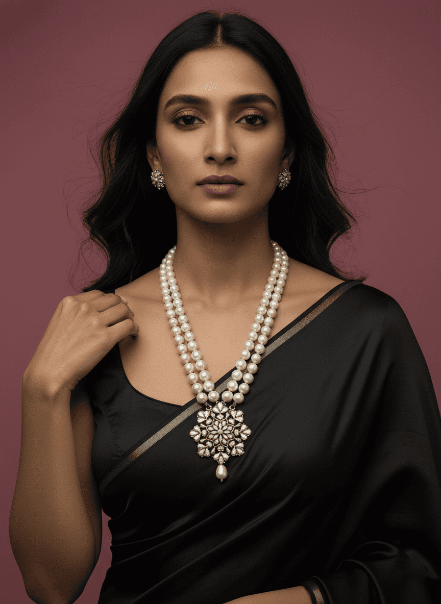 Kaashvi real pearl set