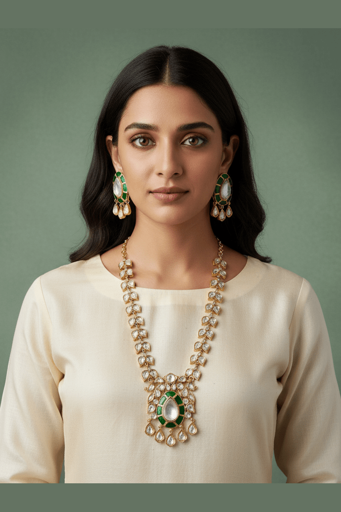 Siya polki kundan set