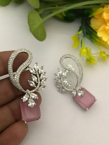 Rabiya diamond look earrings