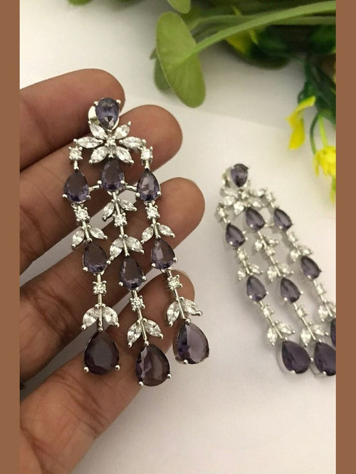 Monica Earrings - Elegant Silver Plated Jewelry