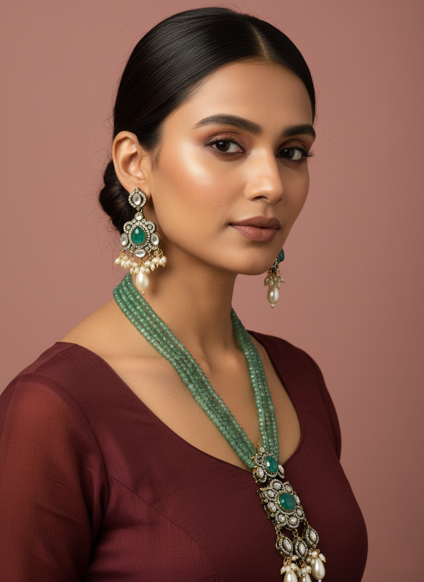 Adarshini polki kundan set