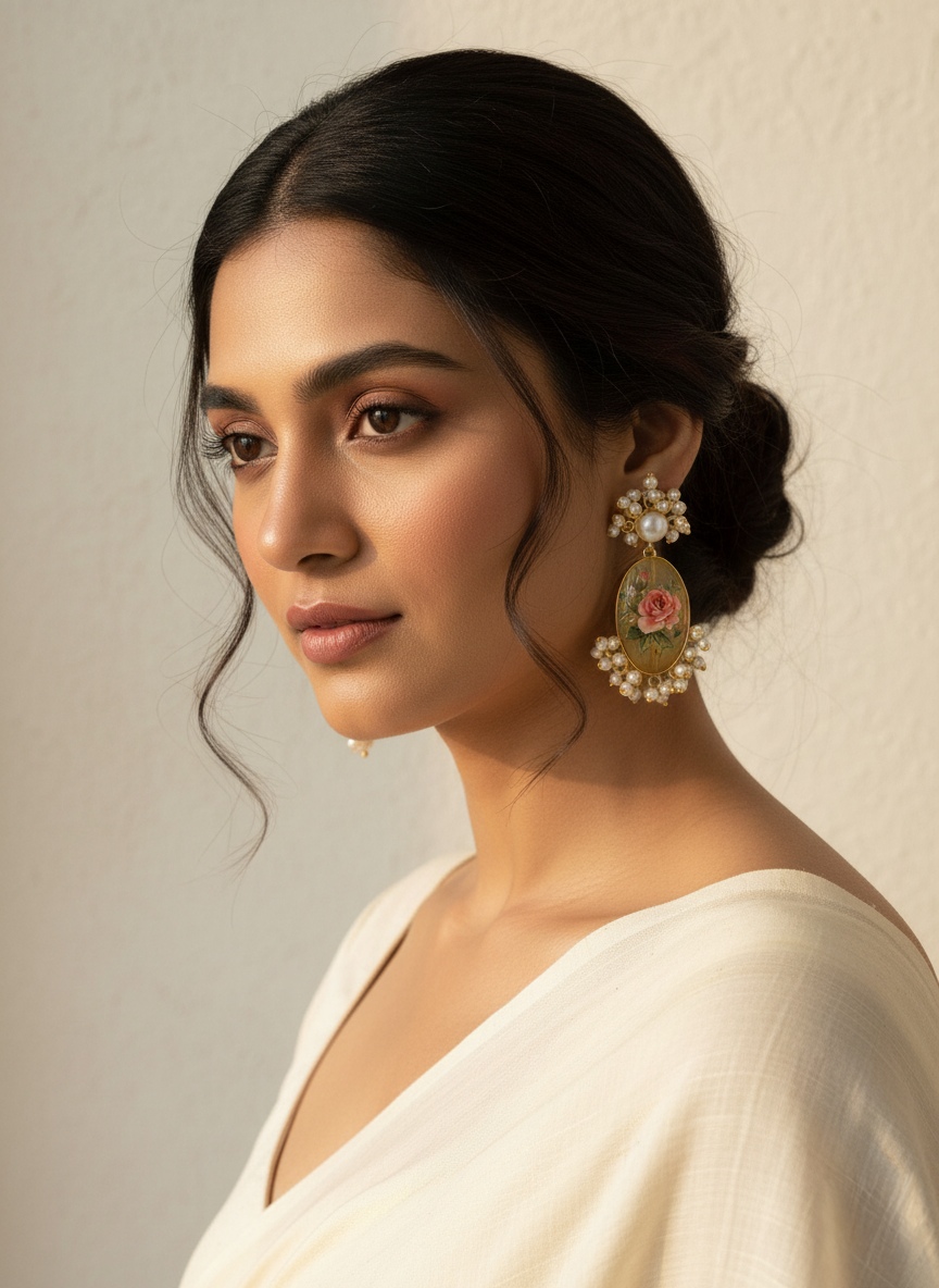 Azalea real pearl earrings