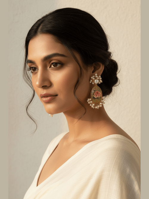 Azalea real pearl earrings