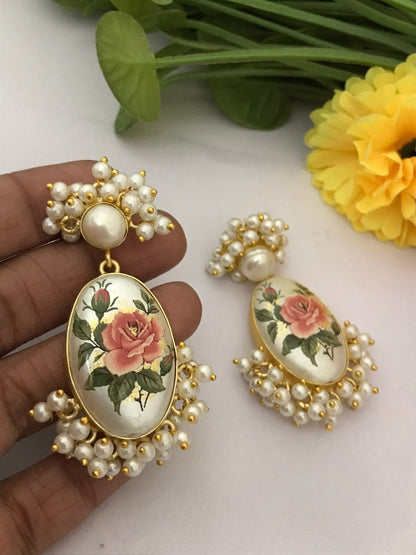 Alison real pearl earrings