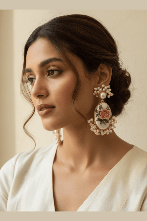 Alison real pearl earrings