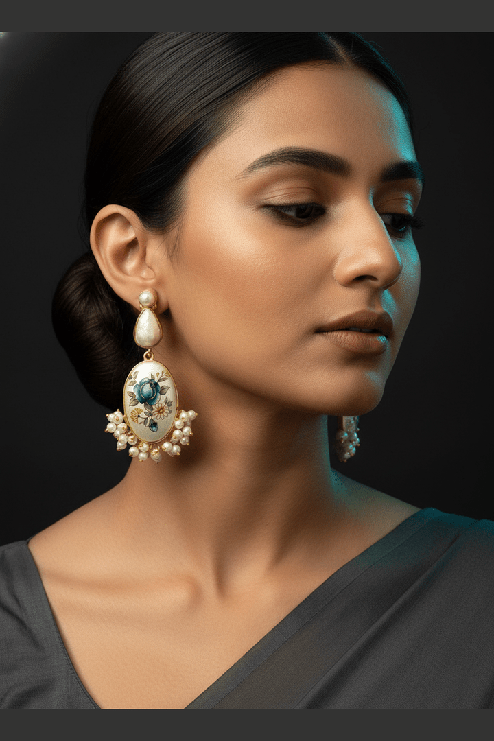 Helena real pearl earrings