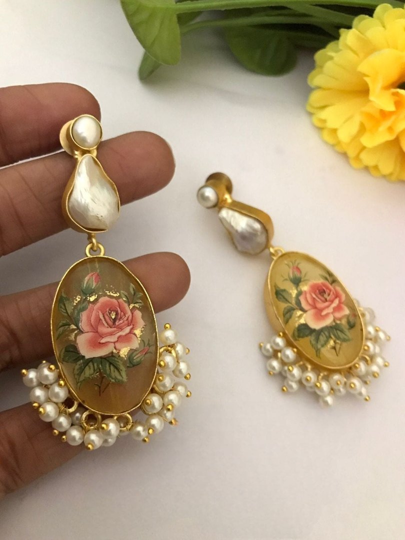 Maanyata real pearl earrings