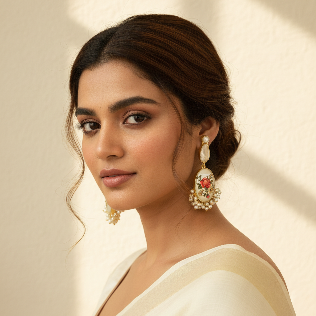Ati real pearl earrings