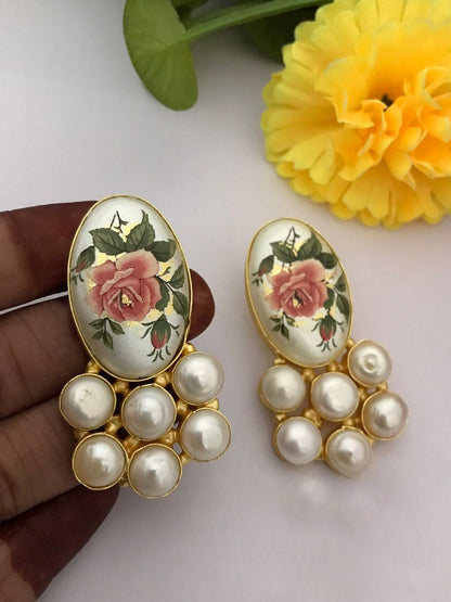 Tamia real pearl earrings