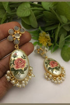 Aaloka japnese real pearl earrings