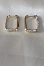 ES-160-18k Gold Plated Stainless Steel Tarnish Free Waterproof Female Earrings