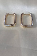 ES-160-18k Gold Plated Stainless Steel Tarnish Free Waterproof Female Earrings