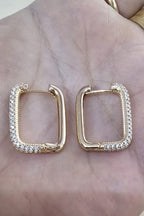 ES-160-18k Gold Plated Stainless Steel Tarnish Free Waterproof Female Earrings