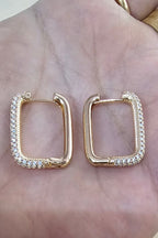 ES-160-18k Gold Plated Stainless Steel Tarnish Free Waterproof Female Earrings