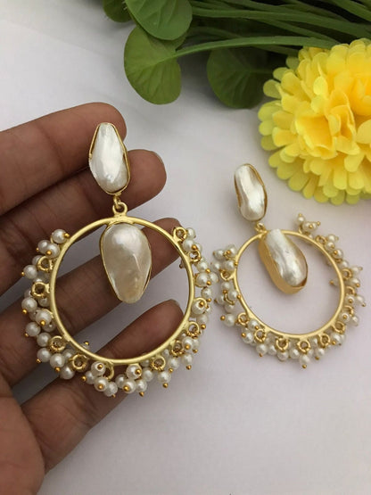 Simona real pearl earrings jhumka