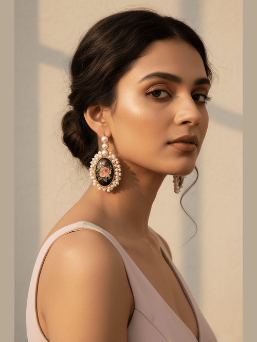 Daksha real pearl earrings