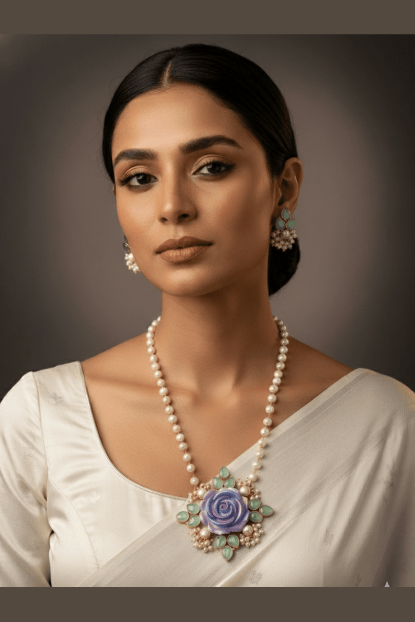 Rashita real pearl set