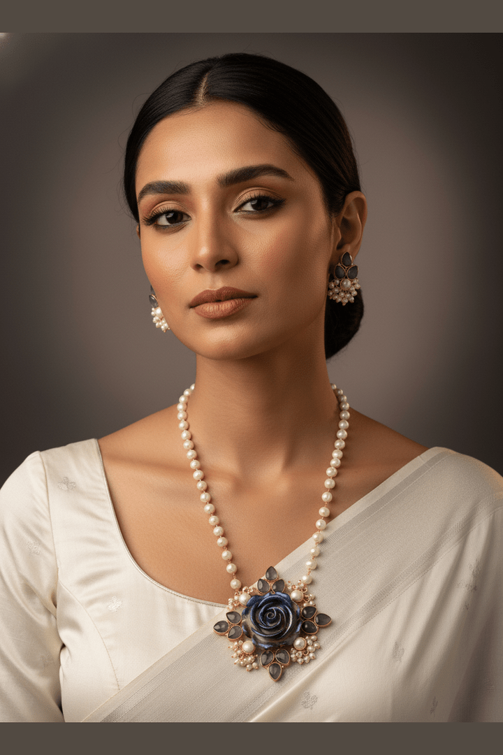 Ganga real pearl set