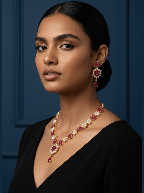 Charvi real pearl set