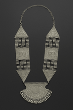 Aadya Navratri Special Long Silver Lookalike Necklace