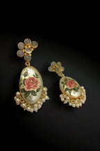 Aaloka japnese real pearl earrings