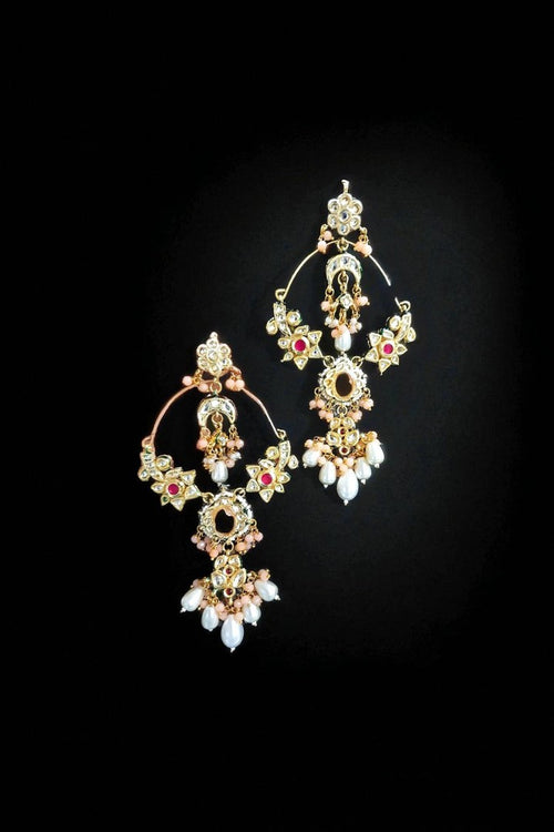 Aarna long jhumka polki earrings