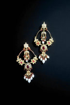 Aarna long polki jhumka earrings
