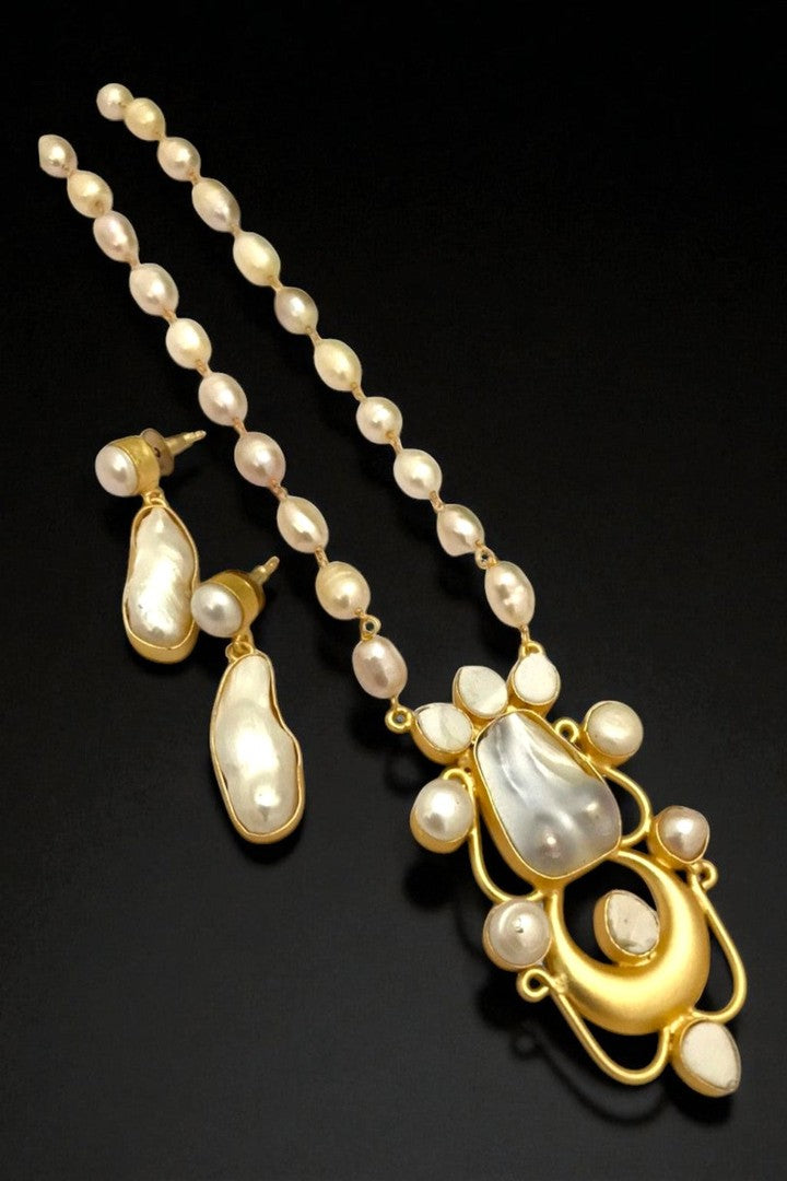 Abhaya real pearl set