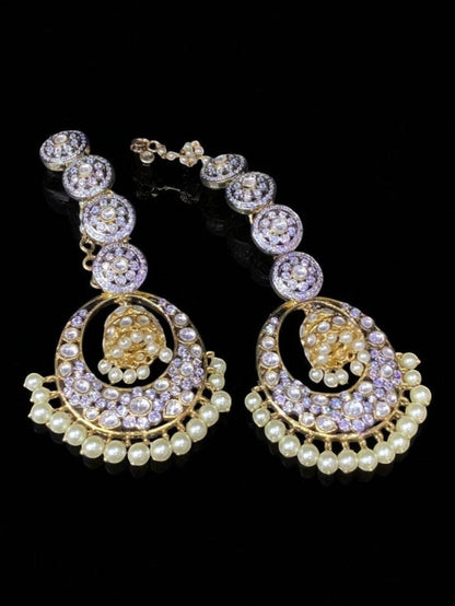 Ad Kundan Long Earrings with Keychain