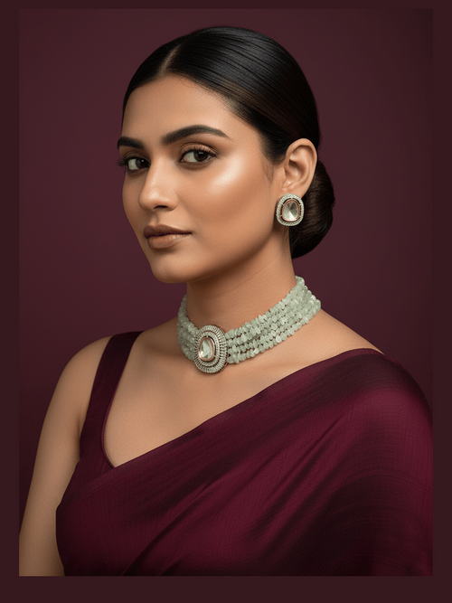 Advita Set - Exquisite Kundan Polki Jewelry for Special Occasions