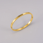 Aganya kreation -Stripes Bracelet 18k Gold Plated Stainless Steel Tarnish Free Waterproof Female bracelet