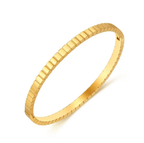 Aganya kreation -Stripes Bracelet 18k Gold Plated Stainless Steel Tarnish Free Waterproof Female bracelet