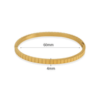 Aganya kreation -Stripes Bracelet 18k Gold Plated Stainless Steel Tarnish Free Waterproof Female bracelet