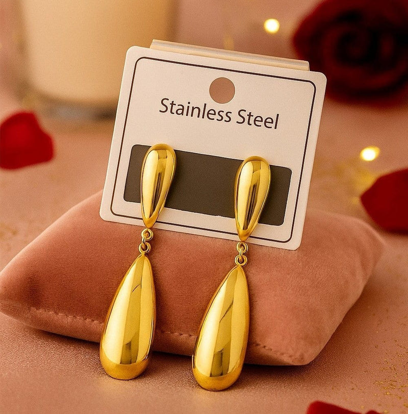 Aganya kreation Ammy Earrings 18k Gold Plated Stainless Steel Tarnish Free Waterproof Female Jewellery