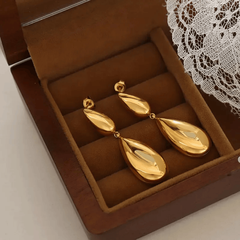 Aganya kreation Ammy Earrings 18k Gold Plated Stainless Steel Tarnish Free Waterproof Female Jewellery