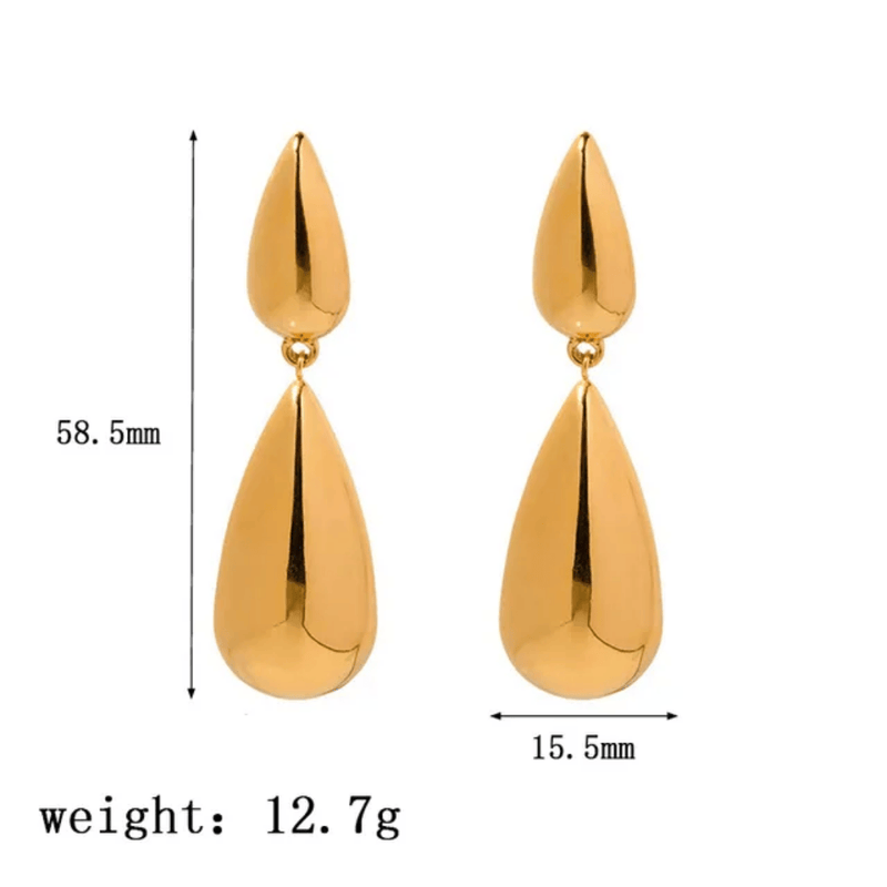 Aganya kreation Ammy Earrings 18k Gold Plated Stainless Steel Tarnish Free Waterproof Female Jewellery