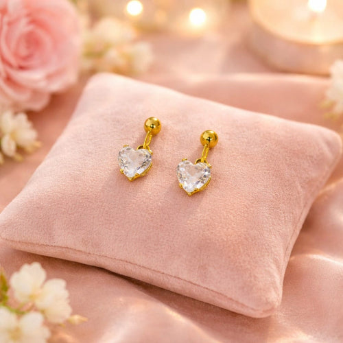 Aganya kreation Berrica-18k Gold Plated Stainless Steel Tarnish Free Waterproof Female Earrings